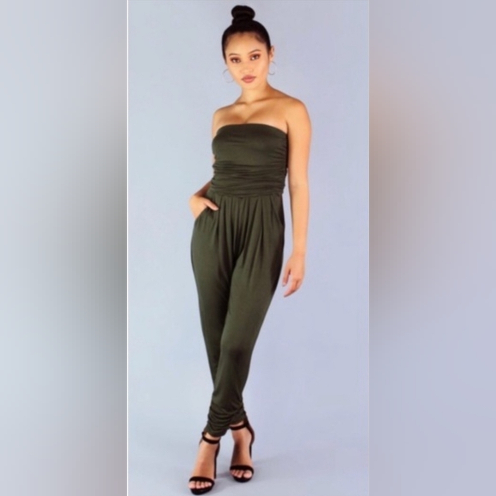 Army green Romper/Jumpsuit 3X